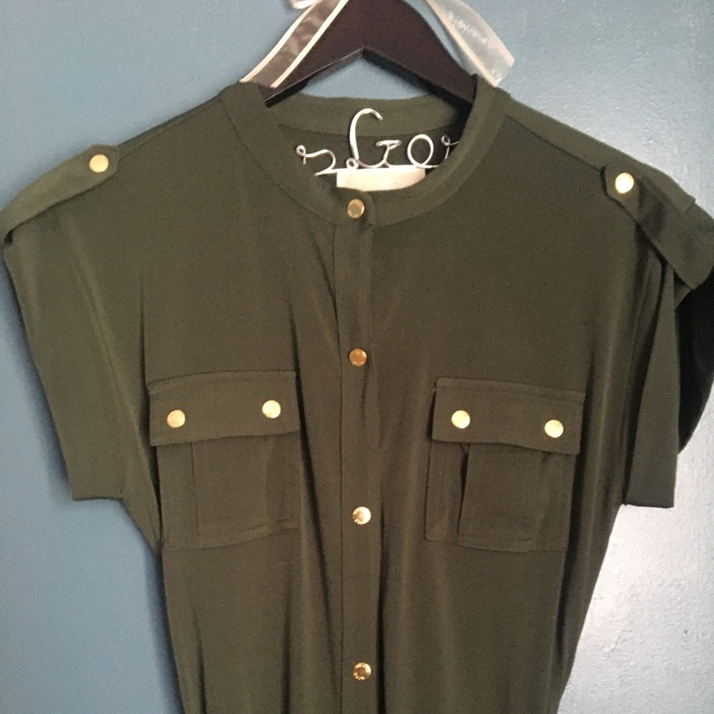 Michael Kors Green Satin Dress